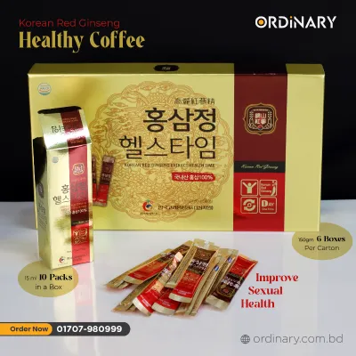 Korean Red Ginseng extract Healthy Time Coffee (Single Box)